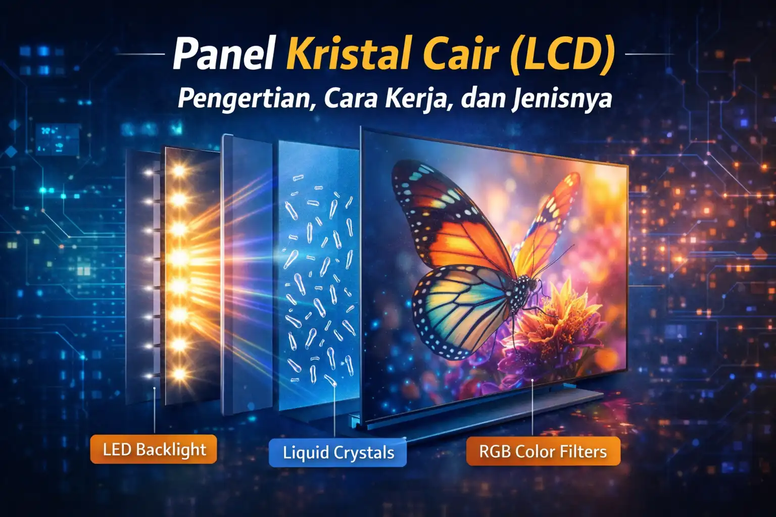 Panel Kristal Cair (LCD): Pengertian, Cara Kerja, dan Jenisnya