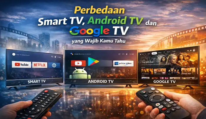 Perbedaan Smart TV, Android TV, dan Google TV