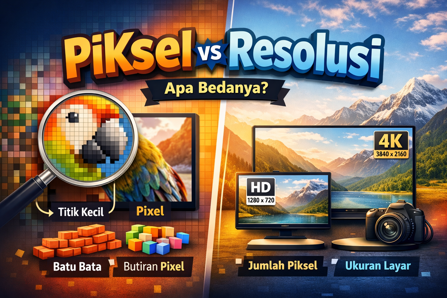 Perbedaan Piksel dan Resolusi: Penjelasan Sederhana