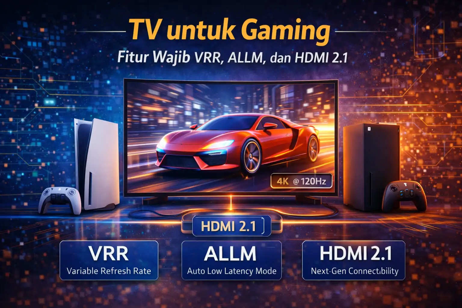 TV untuk Gaming: Fitur Wajib VRR, ALLM, dan HDMI 2.1 yang Harus Kamu Pahami Sebelum Membeli