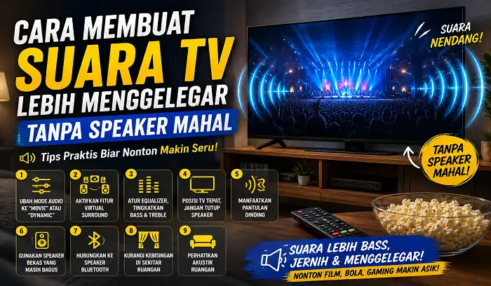 Cara Membuat Suara TV Lebih Menggelegar Tanpa Speaker Mahal