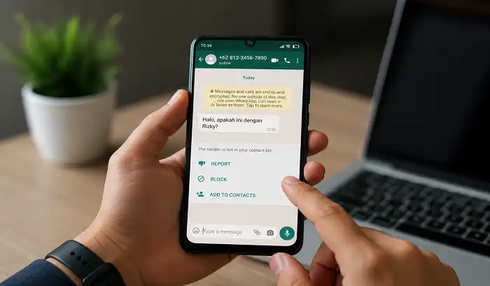 Cara Mencari Tahu Nomor WhatsApp Asing Tiba-Tiba Chat