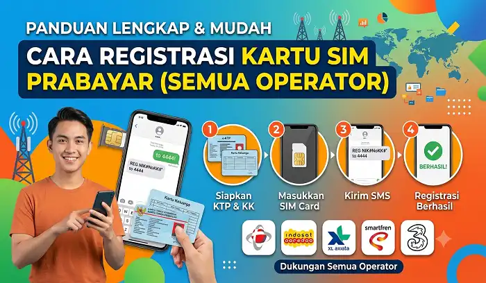 Cara Registrasi Kartu SIM Prabayar Semua Operator, Ternyata Lebih Mudah dari yang Dibayangkan
