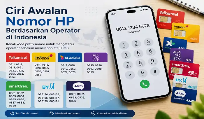Daftar Kode Awal Nomor HP Semua Operator di Indonesia