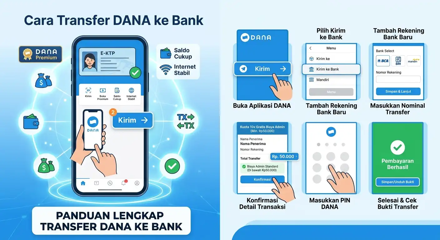 Langkah-Langkah Transfer DANA ke Bank Langkah-Langkah Transfer DANA ke Bank
